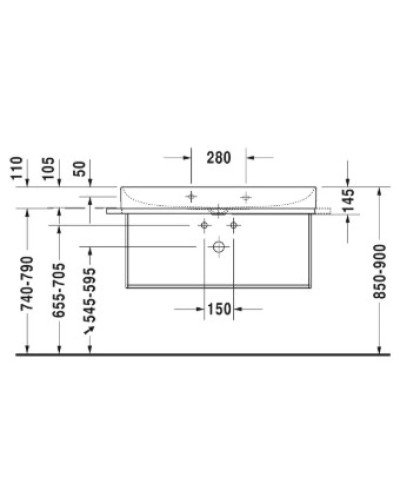 Раковина 100х47 см Duravit DuraSquare 2353100041