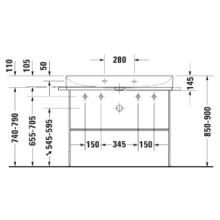 Раковина 100х47 см Duravit DuraSquare 2353100043