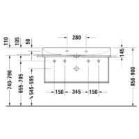 Раковина 100х47 см Duravit DuraSquare 2353100043