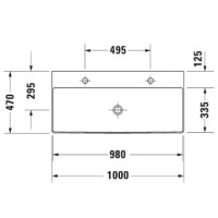 Раковина 100х47 см Duravit DuraSquare 2353100043