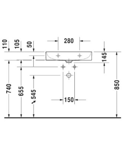 Раковина 60х47 см Duravit DuraSquare 2353600041