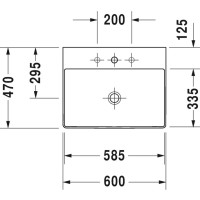 Раковина 60х47 см Duravit DuraSquare 2353600041