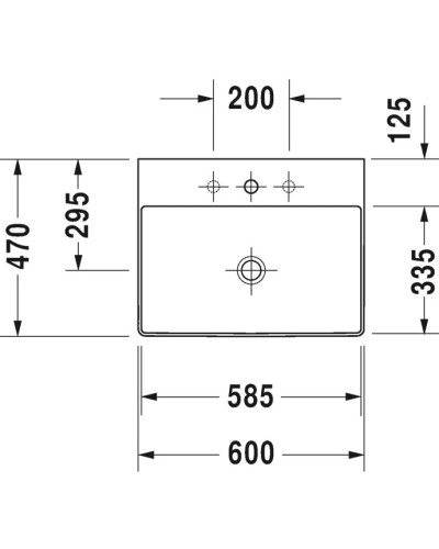 Раковина 60х47 см Duravit DuraSquare 2353600041