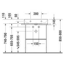 Раковина 60х47 см Duravit DuraSquare 2353600041