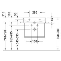 Раковина 60х47 см Duravit DuraSquare 2353600041