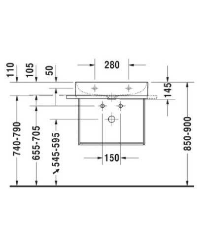 Раковина 60х47 см Duravit DuraSquare 2353600041
