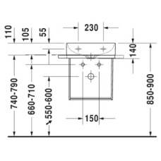 Раковина 45х35 см Duravit DuraSquare 0732450041