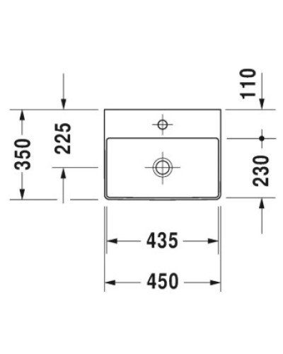 Раковина 45х35 см Duravit DuraSquare 0732450041