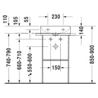Раковина 45х35 см Duravit DuraSquare 0732450041