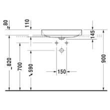 Раковина 60х47 см Duravit DuraSquare 2354600041