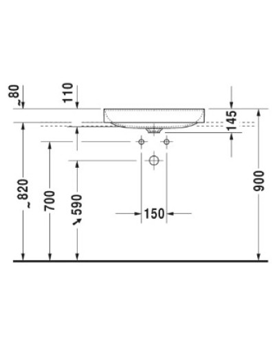 Раковина 60х47 см Duravit DuraSquare 2354600041