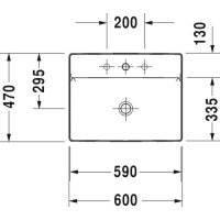 Раковина 60х47 см Duravit DuraSquare 2354600041
