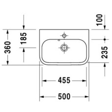 Раковина 50х36 см Duravit Happy D.2 0710500000
