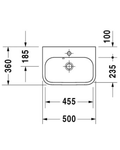Раковина 50х36 см Duravit Happy D.2 0710500000
