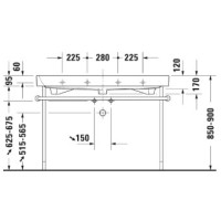 Раковина 120х50,5 см Duravit Happy D.2 2318120000