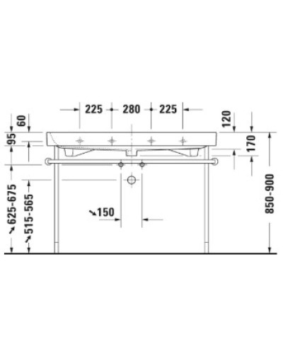Раковина 120х50,5 см Duravit Happy D.2 2318120000