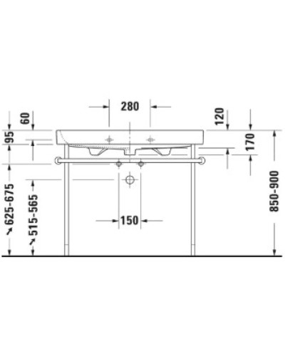 Раковина 100х50,5 см Duravit Happy D.2 2318100000