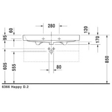 Раковина 100х50,5 см Duravit Happy D.2 2318100000