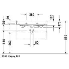 Раковина 80х50,5 см Duravit Happy D.2 2318800000