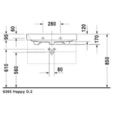 Раковина 80х50,5 см Duravit Happy D.2 2318800000