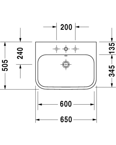 Раковина 65х50,5 см Duravit Happy D.2 2318650000