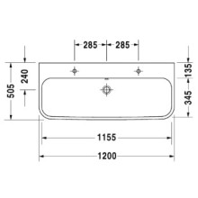 Раковина 120х50,5 см Duravit Happy D.2 2318120024