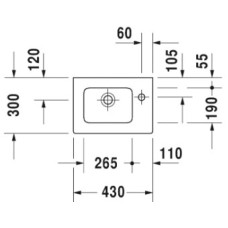 Раковина 43х30 см Duravit ME by Starck 0723430000