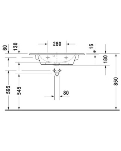 Раковина 83х40 см Duravit ME by Starck 2342830000