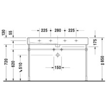 Раковина 120х47 см Duravit Vero 0454120000