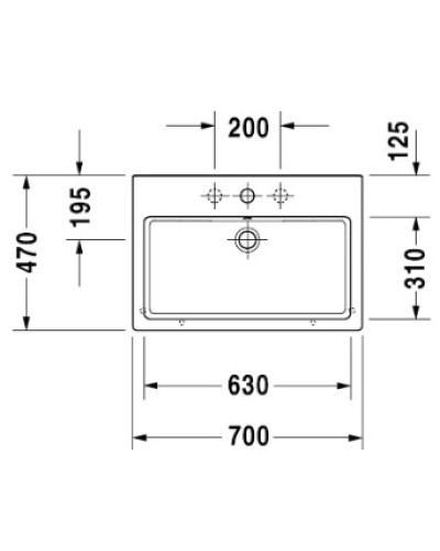 Раковина 70х47 см Duravit Vero 0454700000