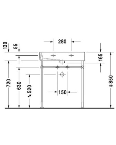 Раковина 70х47 см Duravit Vero 0454700000