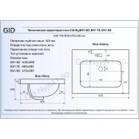 Раковина 71х47 см GID Simple N NYJ841-70