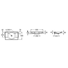 Раковина 80х49 см Roca Kalahari 32787800H