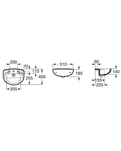 Раковина 51х40 см Roca Laura 32739E000