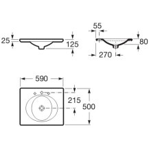 Раковина 59х50 см Roca Kalahari 327894000