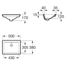 Раковина 50х38 см Roca Diverta 327114000