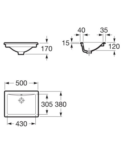 Раковина 50х38 см Roca Diverta 327114000