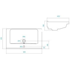 Раковина 80х45 см Акватон Миранда 1WH302251