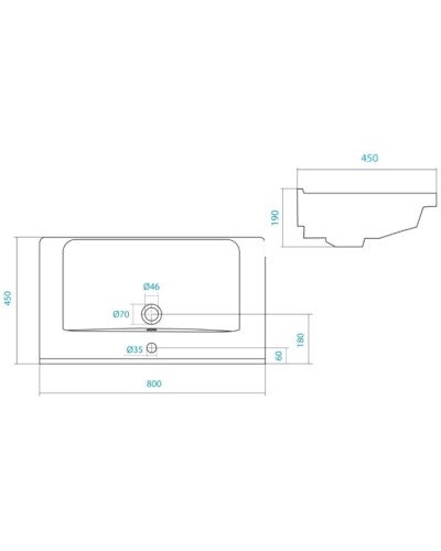 Раковина 80х45 см Акватон Миранда 1WH302251