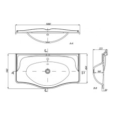 Раковина 100х54 см Акватон Версаль 1A712431VS200