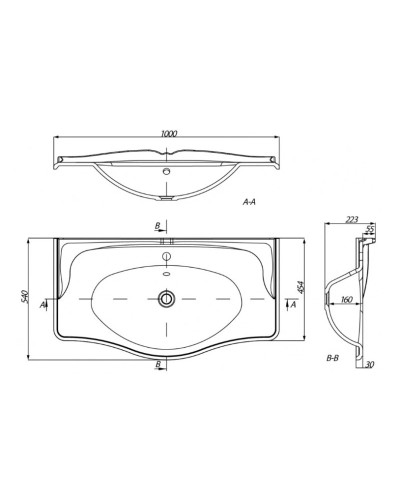 Раковина 100х54 см Акватон Версаль 1A712431VS200