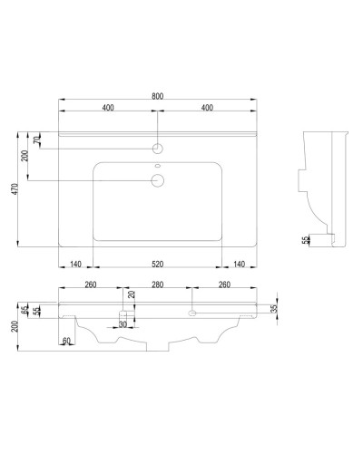 Раковина 80х47 см OWL 1975 Harmony 640207