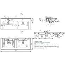 Раковина 125х47 см OWL 1975 Harmony 641938