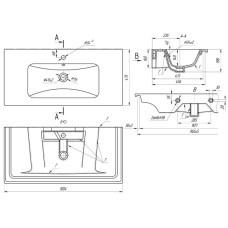 Раковина 100,4х47,5 см OWL 1975 Euphoria 641235