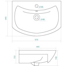 Раковина 61х44,5 см ASB-Mebel Балтика