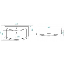 Раковина 80х47 см ASB-Mebel Балтика