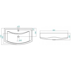 Раковина 80х47 см ASB-Mebel Балтика