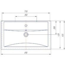 Раковина 81х45,5 см ASB-Mebel Фостер