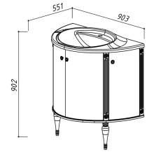 Раковина 90,3х55,1 см Belux Рото