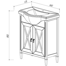 Раковина 66х41,5 см Belux Классик
